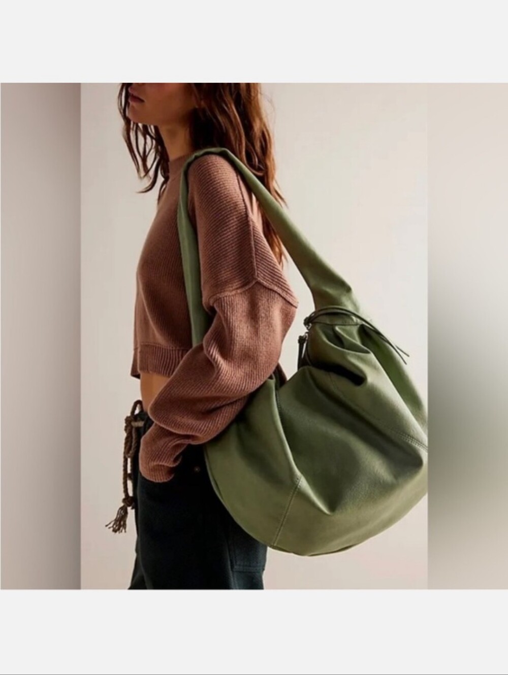SOLD!!! Free People Slouchy Carryall In A Mint Green